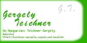 gergely teichner business card